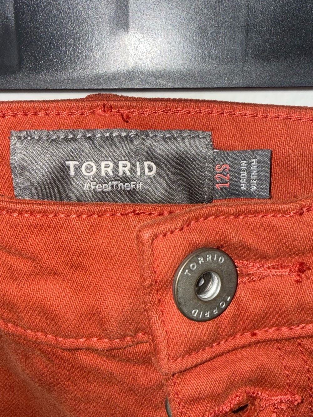 torrid Rust Button-Front Cropped Pants - Picture 6 of 6